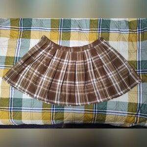 💙 Rue+ Brown Plaid Skirt